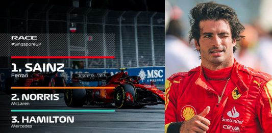 Carlos Sainz wins the 2023 Singapore Grand Prix