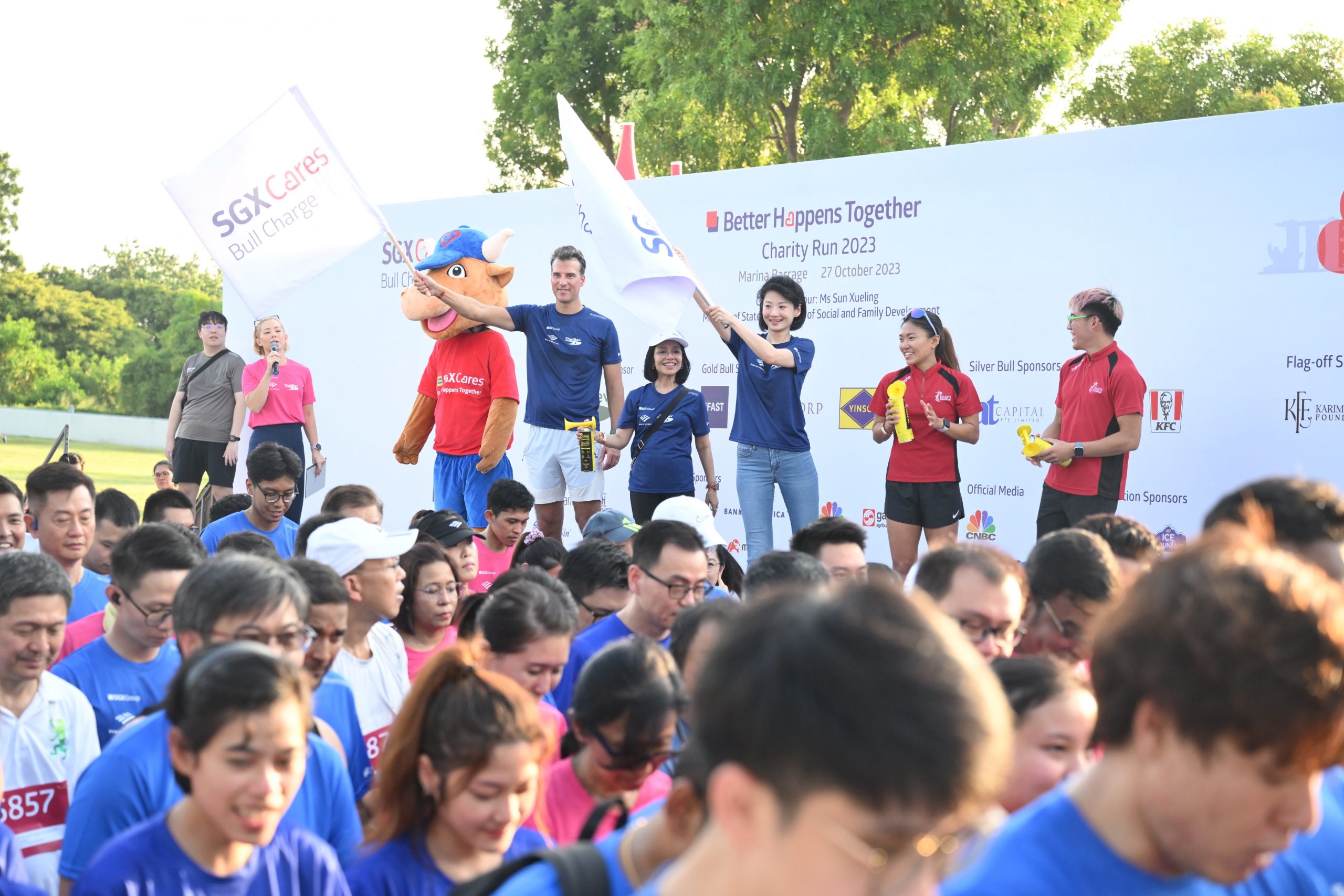 Minister of State for Social and Family Development Sun Xueling - SGX Cares Bull Charge Charity Run