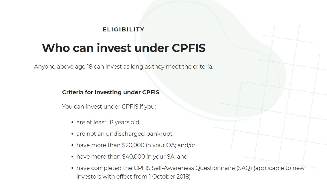 CPFIS eligibility