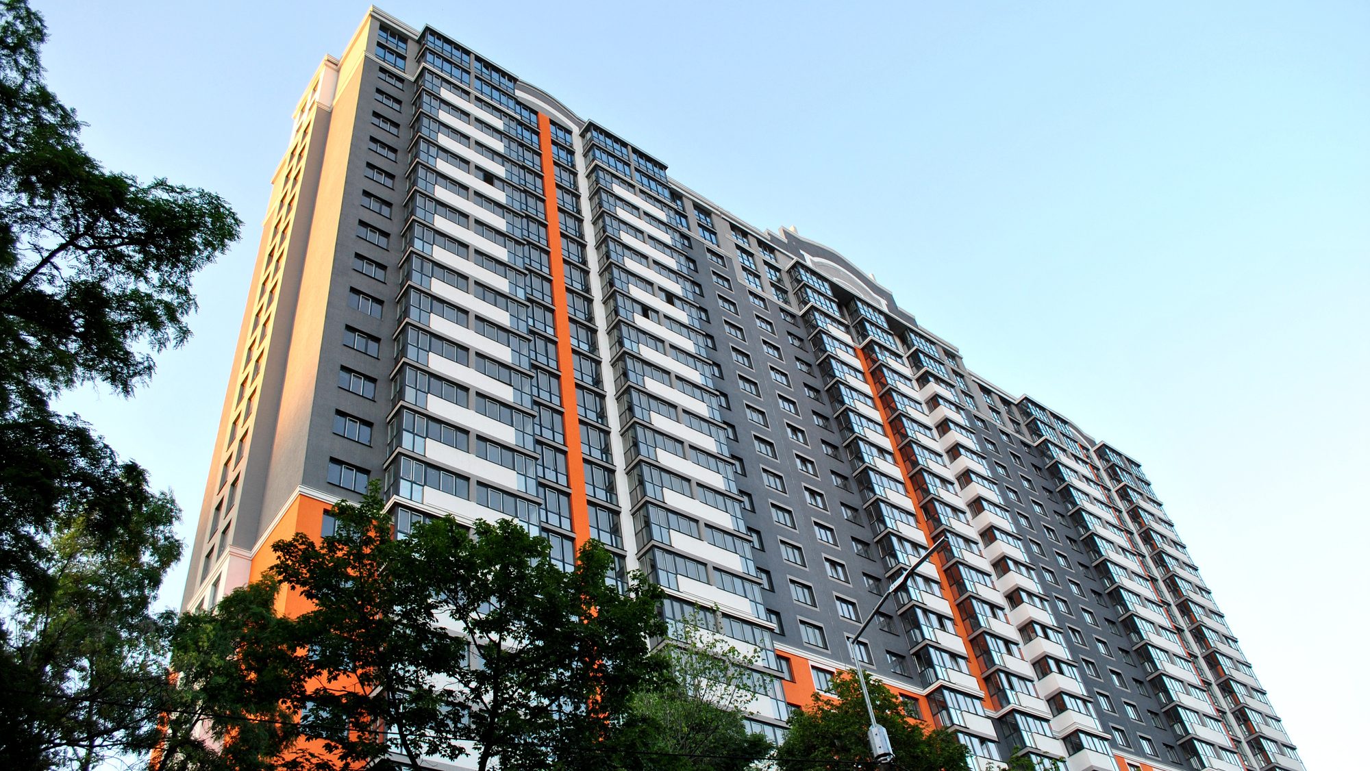 Gray and Orange Building